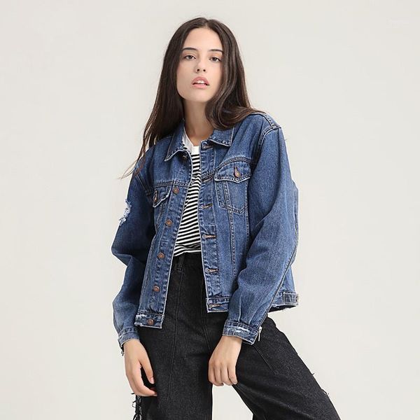 cotton blue women's denim jacket autumn spring fashion casual england women's windbreaker outwear ladies female jeans coat girls1, Black;brown
cotton blue women's denim jacket autumn spring fashion casual england women's windbreaker outwear ladies female jeans coat girls1, Black;brown