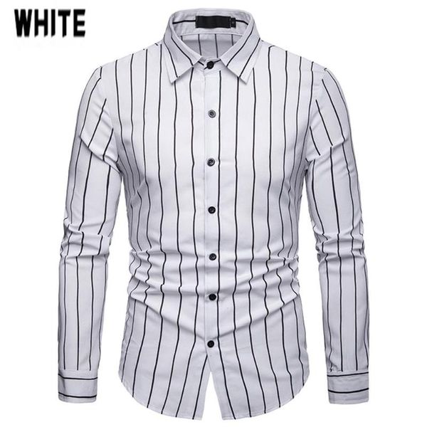 men's casual shirts missky 2021 spring autumn men business slim long sleeve striped painting, White;black
men's casual shirts missky 2021 spring autumn men business slim long sleeve striped painting, White;black