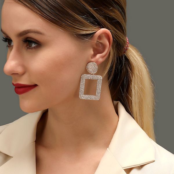 10pairs/lot europe style hollow square stud earrings with full diamond circle gold ear drop women geometric business party dangle earrings, Golden;silver
10pairs/lot europe style hollow square stud earrings with full diamond circle gold ear drop women geometric business party dangle earrings, Golden;silver