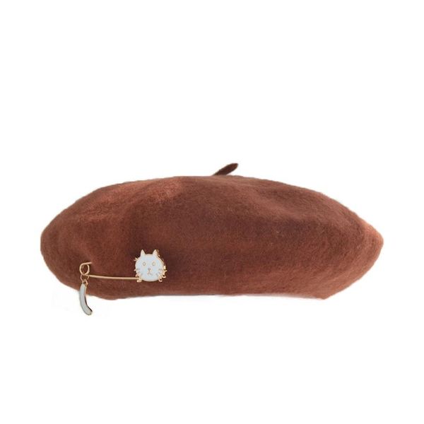 berets fashion female autumn winter cute metal cat beret retro art wool versatile hat christmas gift for kids children girl, Blue;gray
berets fashion female autumn winter cute metal cat beret retro art wool versatile hat christmas gift for kids children girl, Blue;gray