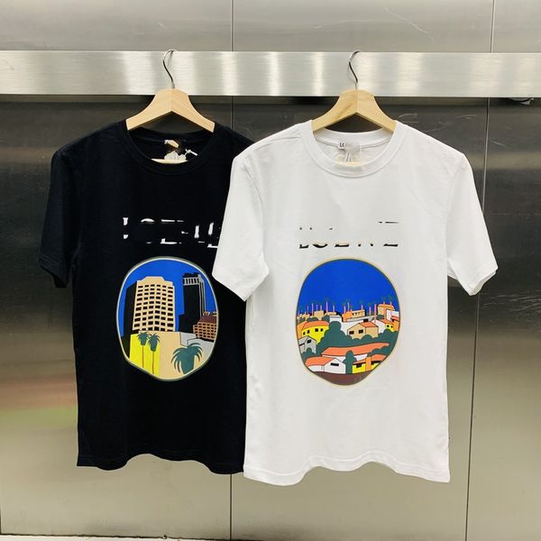 2021 новейшая женская футболка мужская с коротким рукавом tee lõèwè town print, White
2021 новейшая женская футболка мужская с коротким рукавом tee lõèwè town print, White