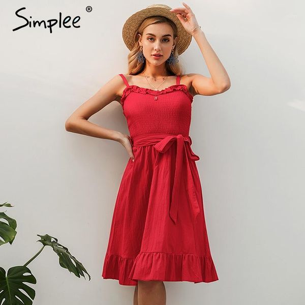 simplee sleeveless women cotton dress elegant ruched sashes bow midi summer dresses solid female party vestidos 20201, Black;gray
simplee sleeveless women cotton dress elegant ruched sashes bow midi summer dresses solid female party vestidos 20201, Black;gray