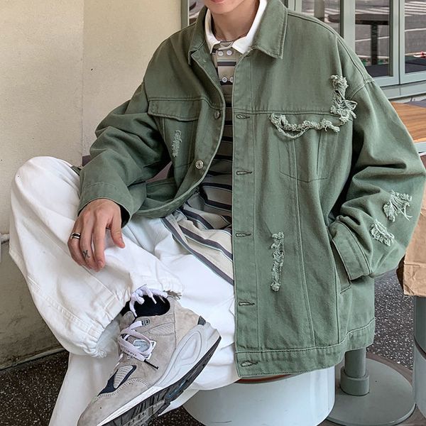 new men's casual oversize denim jacket korean streetwear 2021 solid color woman fashion coats male hip hop clothing b0se, Black;brown
new men's casual oversize denim jacket korean streetwear 2021 solid color woman fashion coats male hip hop clothing b0se, Black;brown