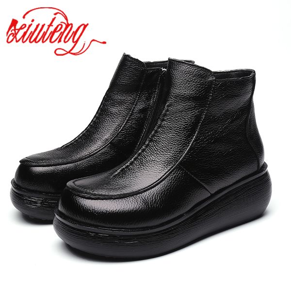 xiuteng new genuine leather winter boots for women flat shoes ladies snow boots womens flat keep warm platform work shoes 201031, Black
xiuteng new genuine leather winter boots for women flat shoes ladies snow boots womens flat keep warm platform work shoes 201031, Black
