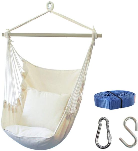 outdoor and indoor leisure hanging chair includes double pillow hammock chair, leisure hanging swing with side bag,400 pound large space siz
outdoor and indoor leisure hanging chair includes double pillow hammock chair, leisure hanging swing with side bag,400 pound large space siz