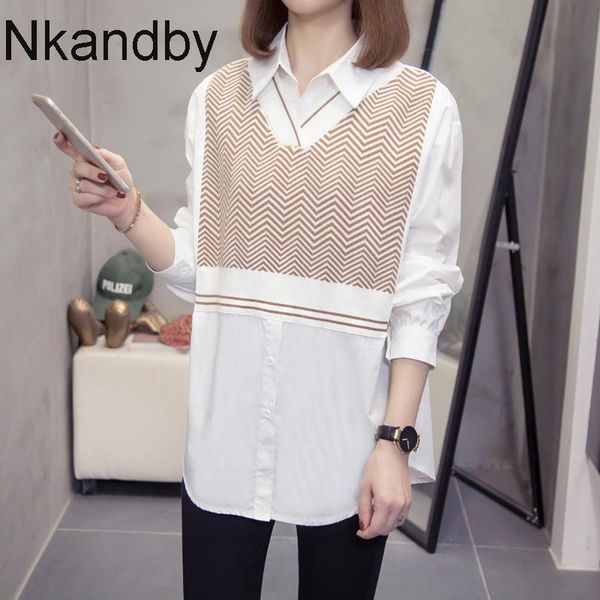 plus size stripe knitted patchwork blouses for women 2021 autumn fashion long sleeve loose korean shirts oversized female, White
plus size stripe knitted patchwork blouses for women 2021 autumn fashion long sleeve loose korean shirts oversized female, White