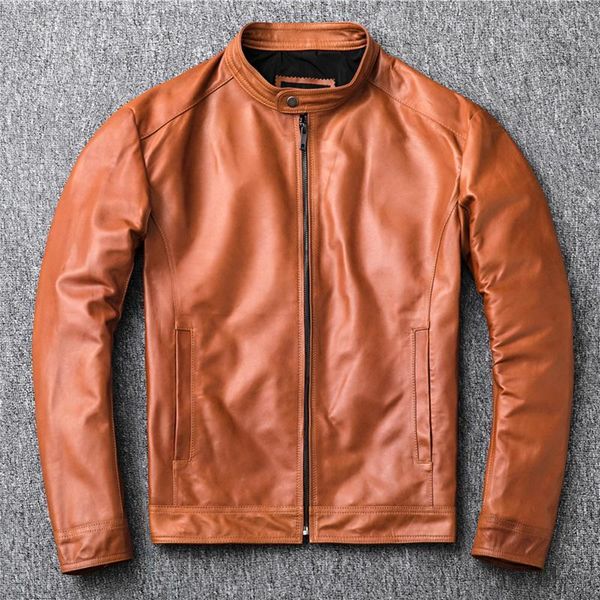 brown plus size 4xl real sheep jacket men casual stand collar genuine leather slim coat motorcycle sheepskin overcoat1, Black
brown plus size 4xl real sheep jacket men casual stand collar genuine leather slim coat motorcycle sheepskin overcoat1, Black