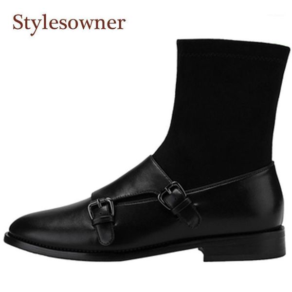 genuine leather round toe mid-calf woman boots low heel side zip square heel autumn winter short boots buckle strap1, Black
genuine leather round toe mid-calf woman boots low heel side zip square heel autumn winter short boots buckle strap1, Black