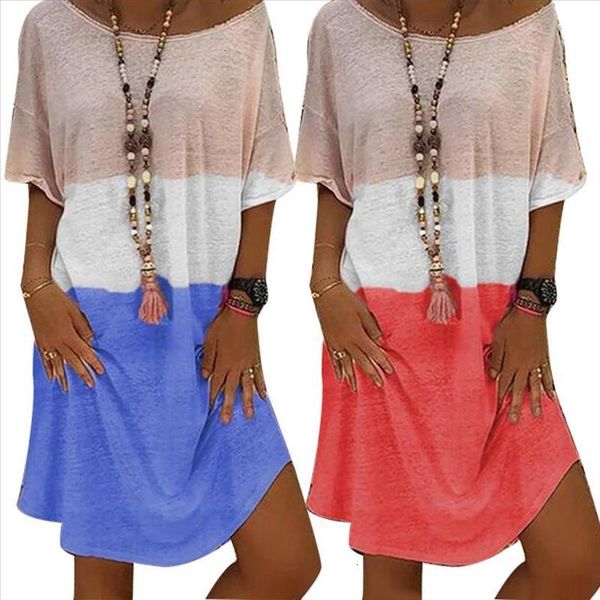 fashion women stitching color casual summer o neck short sleeve color block loose knee-length dress drop shipping, Black;gray
fashion women stitching color casual summer o neck short sleeve color block loose knee-length dress drop shipping, Black;gray