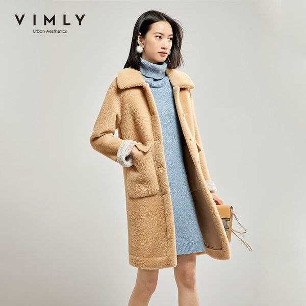 vimly winter coats women elegant lapel solid single breasted pockets thick warm faux fur jackets female overcoat 30158, Black
vimly winter coats women elegant lapel solid single breasted pockets thick warm faux fur jackets female overcoat 30158, Black