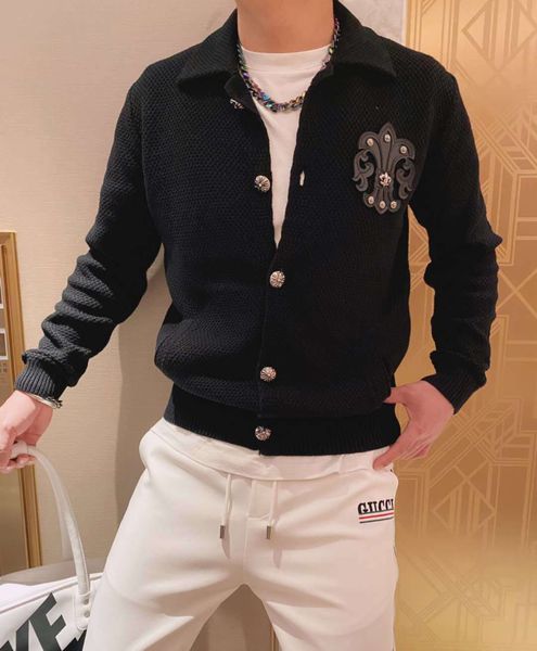chao brand crosin cross embroidered knitted sweater coat men's and women's thickened warm cardigan, Black
chao brand crosin cross embroidered knitted sweater coat men's and women's thickened warm cardigan, Black