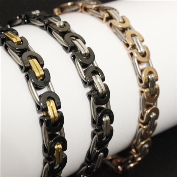 6mm/8mm/11mm 8.5inch design 3 colors double layer biker bracelet 316l stainless steel fashion jewelry men boy bracelet, Black
6mm/8mm/11mm 8.5inch design 3 colors double layer biker bracelet 316l stainless steel fashion jewelry men boy bracelet, Black