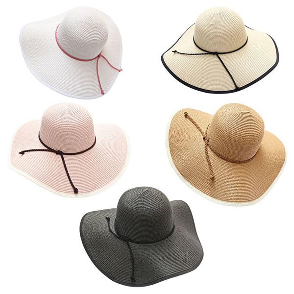 women ladies faux rattan bowknot straw floppy sun visor hat large wide brim foldable roll up uv protection adjustable beach cap, Blue;gray
women ladies faux rattan bowknot straw floppy sun visor hat large wide brim foldable roll up uv protection adjustable beach cap, Blue;gray