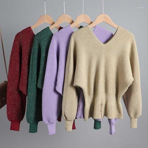gigogou new lurex glitter v neck women sweater autumn winter warm pullover jumper fashion batwing sleeve female sweater, White;black
gigogou new lurex glitter v neck women sweater autumn winter warm pullover jumper fashion batwing sleeve female sweater, White;black