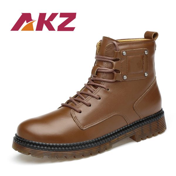 akz 2020 new fashion genuine leather men's ankle boots winter warm snow boots male outdoor work lace up, Black
akz 2020 new fashion genuine leather men's ankle boots winter warm snow boots male outdoor work lace up, Black