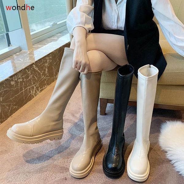 boots wohdhe women pu leather long thigh zip autumn spring botines slim the knee high riding 2021, Black
boots wohdhe women pu leather long thigh zip autumn spring botines slim the knee high riding 2021, Black