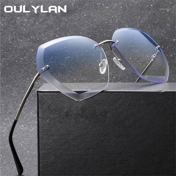 sunglasses oulylan rimless diamond cutting lens women brand designer shades sun glasses oversize male female uv4001, White;black
sunglasses oulylan rimless diamond cutting lens women brand designer shades sun glasses oversize male female uv4001, White;black