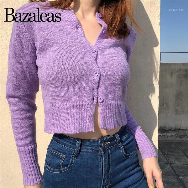 bazaleas streetwear purple cknitted ardigan fashion center buttons women pull femme harajuku vintage sweater women1, White
bazaleas streetwear purple cknitted ardigan fashion center buttons women pull femme harajuku vintage sweater women1, White