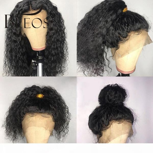 360 lace frontal human hair wig peruvian remy curly hair lace front pre plucked with baby hair for women bleach knots, Black
360 lace frontal human hair wig peruvian remy curly hair lace front pre plucked with baby hair for women bleach knots, Black