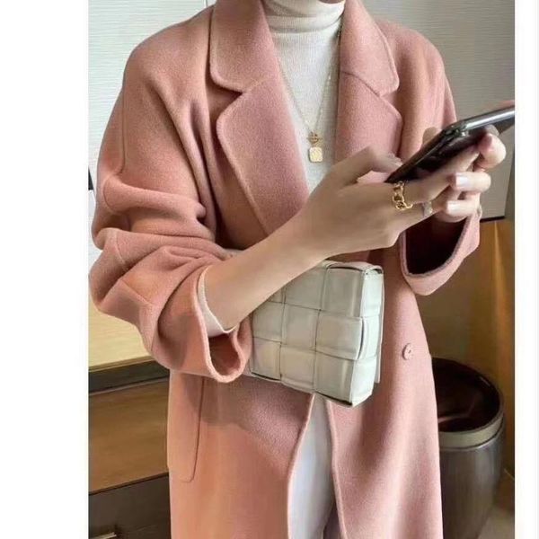 women's wool & blends only thirty gu jia nursery rhymes with pink tape long cashmere coat whom is vented cloth, Black
women's wool & blends only thirty gu jia nursery rhymes with pink tape long cashmere coat whom is vented cloth, Black