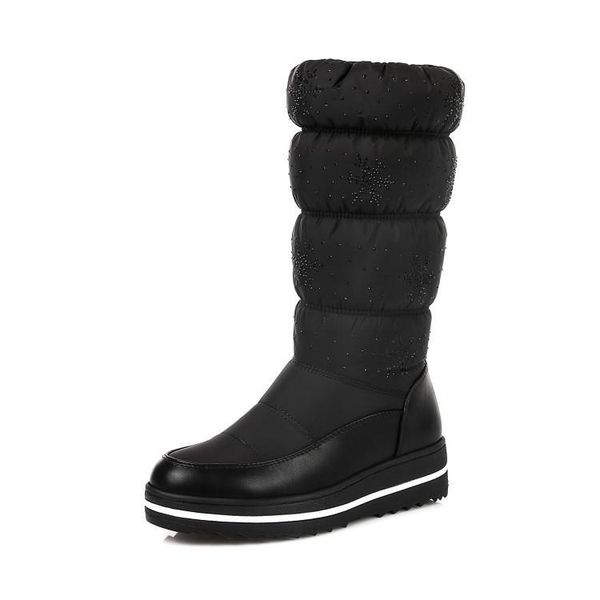 boots fashion women's crystals non-slip sole warm plush add fur winter shoes women snow outdoor footwear, Black
boots fashion women's crystals non-slip sole warm plush add fur winter shoes women snow outdoor footwear, Black