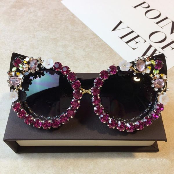 brand design handmade rhinestone cat eye sunglasses fashion glasses women flower with pearl round vintage sunglasses beach party, White;black
brand design handmade rhinestone cat eye sunglasses fashion glasses women flower with pearl round vintage sunglasses beach party, White;black