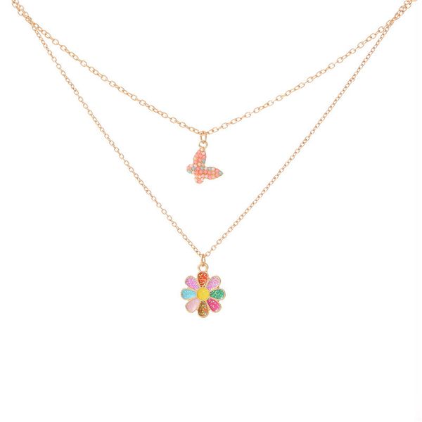 factory direct sweet popular child kid baby girl colorful flower butterfly jewelry multi-layer alloy zircon lovely pendant necklace set, Silver
factory direct sweet popular child kid baby girl colorful flower butterfly jewelry multi-layer alloy zircon lovely pendant necklace set, Silver