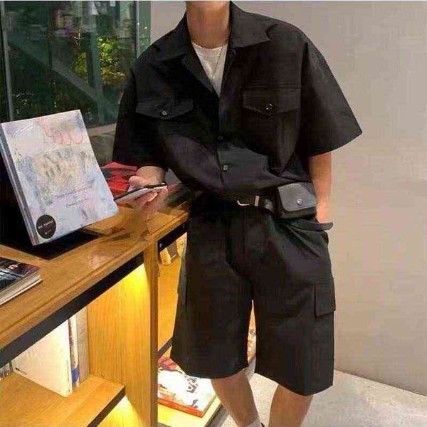 male fashion with leather belt bag men cargo overalls streetwear korean rompers pockets short sleeve button jumpsuits women men w220214, White;black
male fashion with leather belt bag men cargo overalls streetwear korean rompers pockets short sleeve button jumpsuits women men w220214, White;black