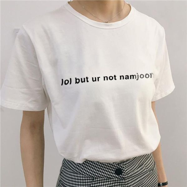lol but ur not namjoon letter print women t shirt o neck new summer casual ulzzang tumblr kpop harajuku loose tees top, White
lol but ur not namjoon letter print women t shirt o neck new summer casual ulzzang tumblr kpop harajuku loose tees top, White