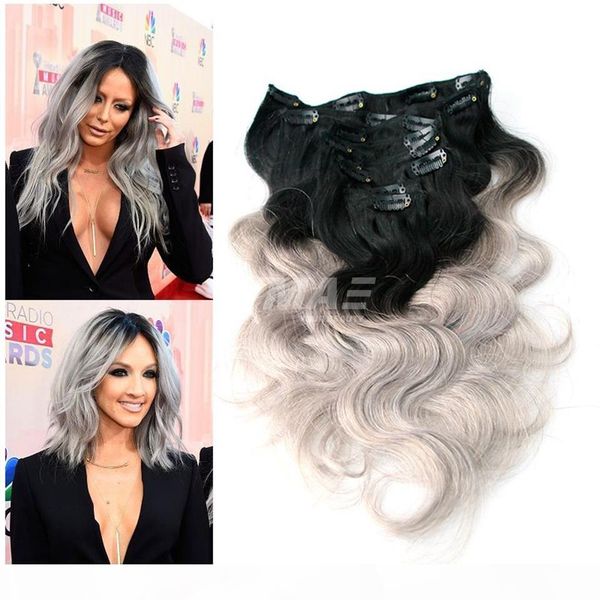 vmae ombre бразильского зажим в человеческих волосах 9 класс body wave silver gray клип в ombre color клипа в наращивании волос, Black;brown
vmae ombre бразильского зажим в человеческих волосах 9 класс body wave silver gray клип в ombre color клипа в наращивании волос, Black;brown