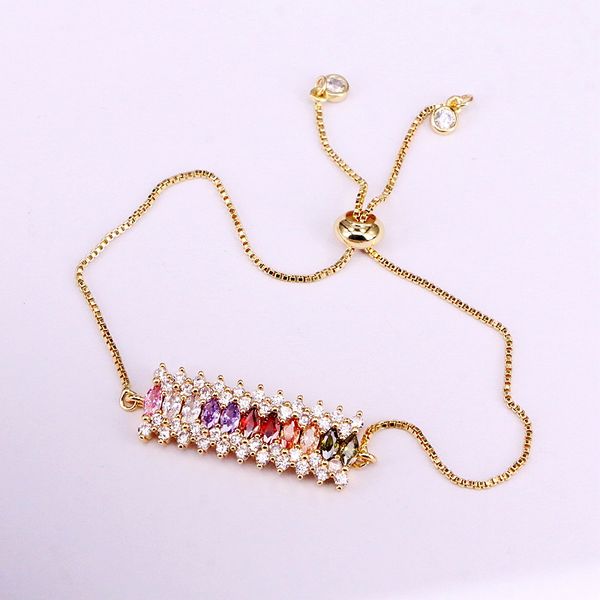 3pcs, crystal cz micro pave rainbow zirconia rectangle bar bracelets charm copper colorful new fashion jewelry for women, Black
3pcs, crystal cz micro pave rainbow zirconia rectangle bar bracelets charm copper colorful new fashion jewelry for women, Black