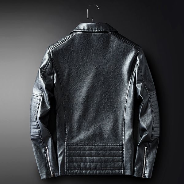 2021 autumn new cause pu leather jacket men's spring fashion showdown jackets coat k208 r10q, Black
2021 autumn new cause pu leather jacket men's spring fashion showdown jackets coat k208 r10q, Black