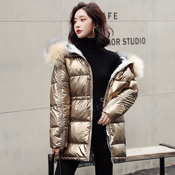 ailegogo new winter jacket women warm thicken hooded with fur long coat shinny female warm winter parkas 201104, Black
ailegogo new winter jacket women warm thicken hooded with fur long coat shinny female warm winter parkas 201104, Black