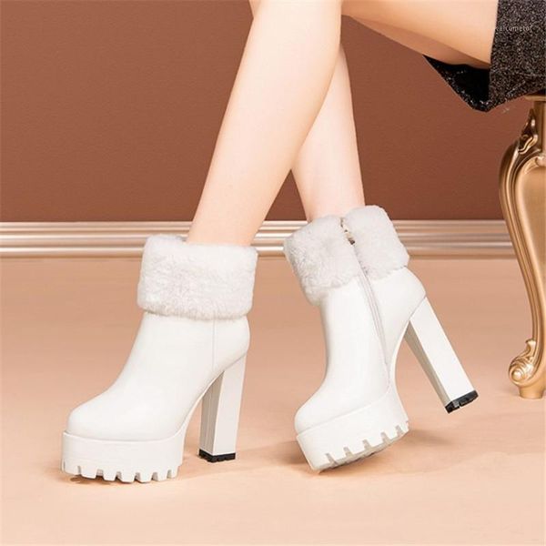 pxelena celebrity real fur natural genuine leather block high heels platform ankle boots women shoes lady dress party 401, Black
pxelena celebrity real fur natural genuine leather block high heels platform ankle boots women shoes lady dress party 401, Black