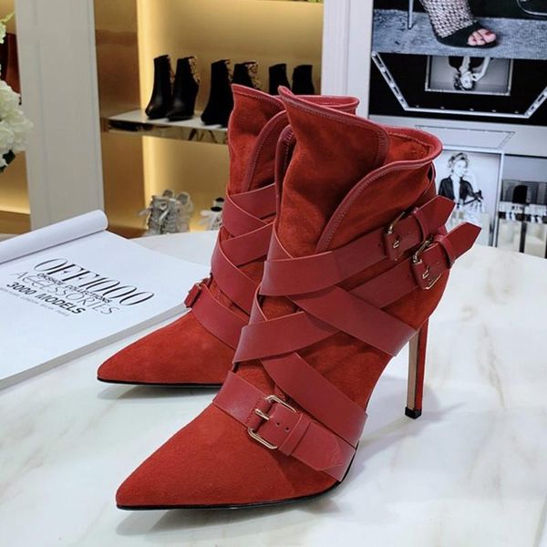 boots autumn winter style cow suede genuine leather women ankle belt buckle decoration fashionable high-heeled short, Black
boots autumn winter style cow suede genuine leather women ankle belt buckle decoration fashionable high-heeled short, Black