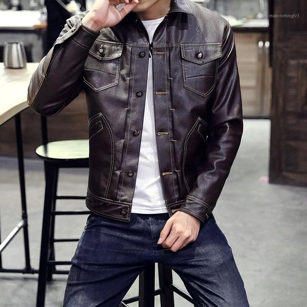 men's leather & faux spring winter motorcycle jacket men 5xl men's bomber jackets jaqueta de couro masculina mens dermis coat1, Black
men's leather & faux spring winter motorcycle jacket men 5xl men's bomber jackets jaqueta de couro masculina mens dermis coat1, Black
