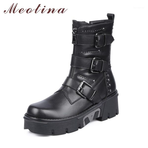boots meotina buckle real leather platform high heel motorcycle ankle women shoes rivet block heels zipper short 431, Black
boots meotina buckle real leather platform high heel motorcycle ankle women shoes rivet block heels zipper short 431, Black