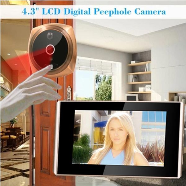 4.3" electronic door bell viewer hd digital camera doorbell door viewer ir night motion detect rechargeable music doorbell home
4.3" electronic door bell viewer hd digital camera doorbell door viewer ir night motion detect rechargeable music doorbell home