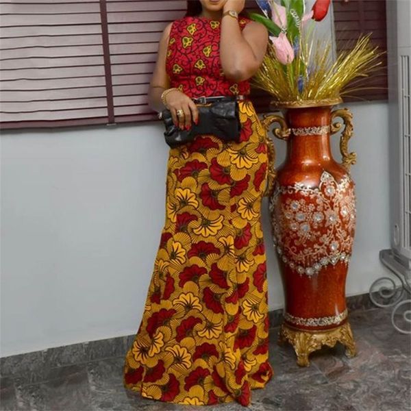 women party bodycon maxi dress elegant mermaid evening floral robe vintage sleeveless summer african long dresses ladies y200109, White;black
women party bodycon maxi dress elegant mermaid evening floral robe vintage sleeveless summer african long dresses ladies y200109, White;black