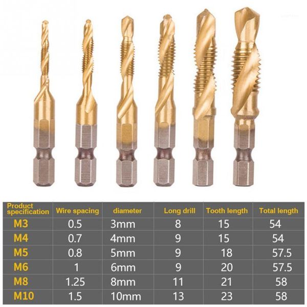6pcs solid spiral thread tap set hex shank rustproof m6 m8 m10 hss metric m3 m4 m5 drill bits tool plug high hardness1
6pcs solid spiral thread tap set hex shank rustproof m6 m8 m10 hss metric m3 m4 m5 drill bits tool plug high hardness1