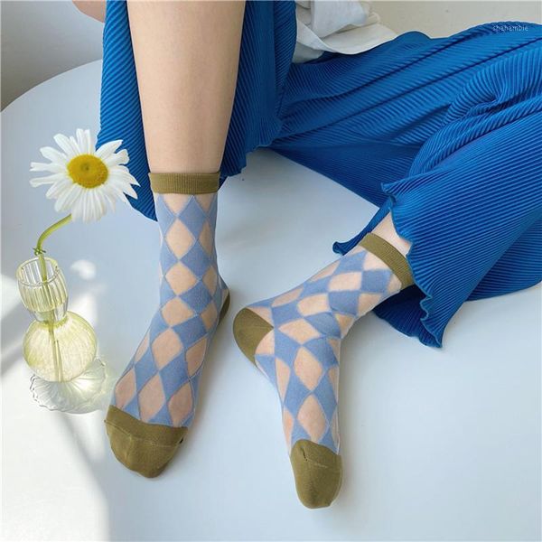 summer ultra-thin socks women fashion plaid long socks transparent glass silk leg female korean streetwear calcetines1, Black;white
summer ultra-thin socks women fashion plaid long socks transparent glass silk leg female korean streetwear calcetines1, Black;white