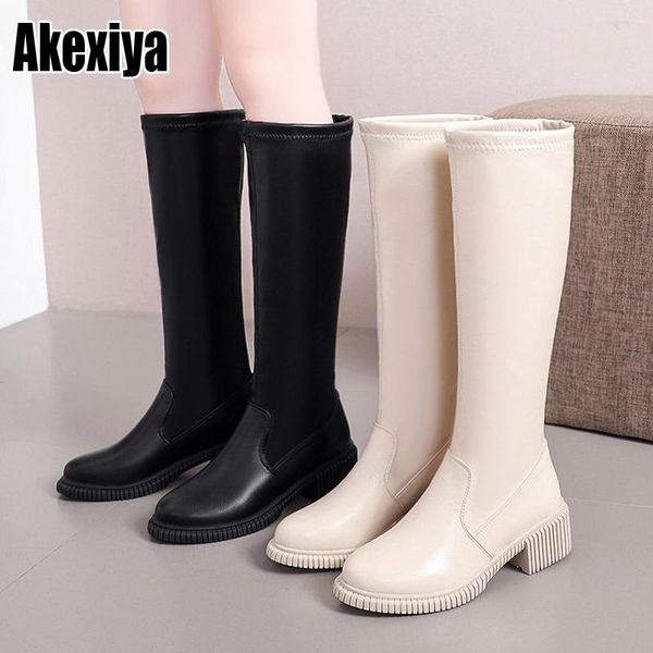 riding boots women shoes leather mid heel knee-high boots square toe block heels long autumn winter 40 p441, Black
riding boots women shoes leather mid heel knee-high boots square toe block heels long autumn winter 40 p441, Black