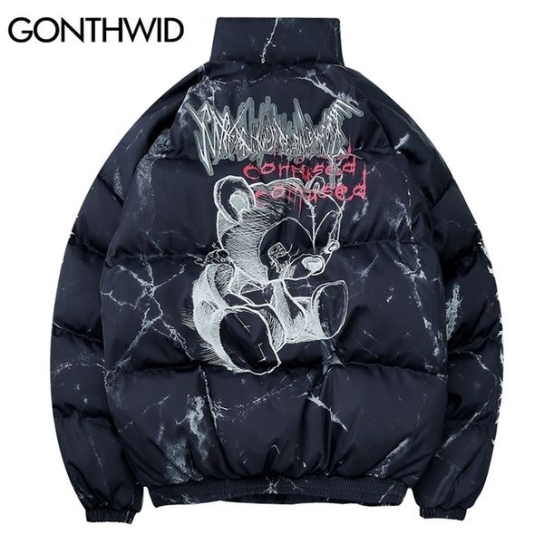 gonthwid cotton padded thick parkas jackets streetwear hip hop graffiti bear print zipper winter coats mens fashion casual 201123, Black
gonthwid cotton padded thick parkas jackets streetwear hip hop graffiti bear print zipper winter coats mens fashion casual 201123, Black