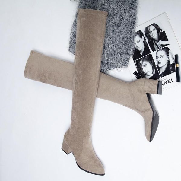 fashion trend of new women's shoes in autumn of 2020, comfortable and solid color long tube over knee sleeve boots for children, Black 
fashion trend of new women's shoes in autumn of 2020, comfortable and solid color long tube over knee sleeve boots for children, Black