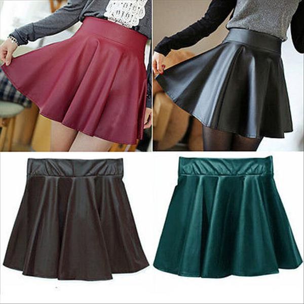 chic women skirts faux leather cute elastic high waist stretch skater skirt summer solid lady girl skirt, Black
chic women skirts faux leather cute elastic high waist stretch skater skirt summer solid lady girl skirt, Black