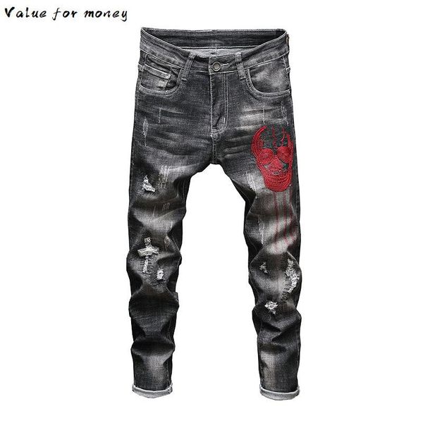 male men jeans men's jean homme denim slim fit pants trousers black biker printing ripped spijkerbroeken heren high quality, Blue
male men jeans men's jean homme denim slim fit pants trousers black biker printing ripped spijkerbroeken heren high quality, Blue