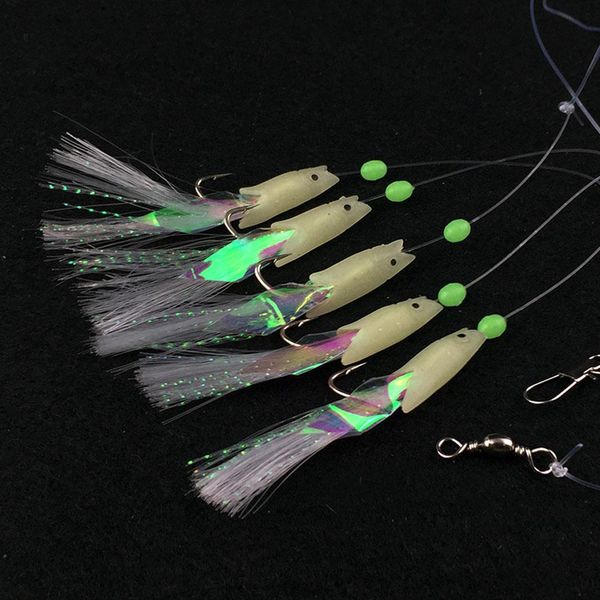 5pcs/set carbon steel mackerel feathers bass cod lure sea fishing luminous fishing hook treble bait fishing wire bbyulk
5pcs/set carbon steel mackerel feathers bass cod lure sea fishing luminous fishing hook treble bait fishing wire bbyulk