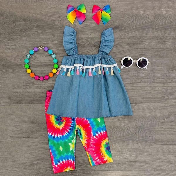 rainbow tie-dyed baby girls outfits set multicolor tassel suspender denim vest pants set toddler infant girl summer clothes1, White
rainbow tie-dyed baby girls outfits set multicolor tassel suspender denim vest pants set toddler infant girl summer clothes1, White