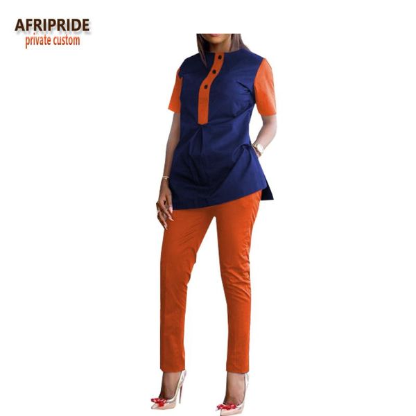 slim pants set for women afripride customzied half sleeve side split ankle length pants casual women set a1826008, Gray
slim pants set for women afripride customzied half sleeve side split ankle length pants casual women set a1826008, Gray