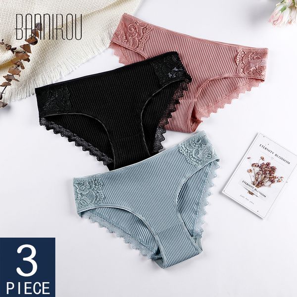 woman underwear lace cotton briefs female soft breathable panties underwear for woman briefs 3 pcs new bannirou lj200822, Black;pink
woman underwear lace cotton briefs female soft breathable panties underwear for woman briefs 3 pcs new bannirou lj200822, Black;pink